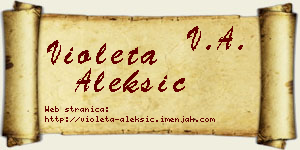 Violeta Aleksić vizit kartica